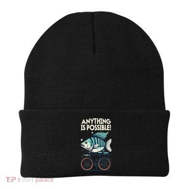 Anything Is Possible Fish Riding A Bicycle Beanie