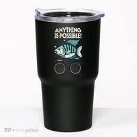 Anything Is Possible Fish Riding A Bicycle Tumbler thumb 0