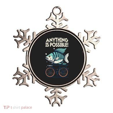Anything Is Possible Fish Riding A Bicycle Ornament