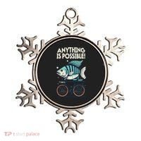 Anything Is Possible Fish Riding A Bicycle Ornament thumb 0