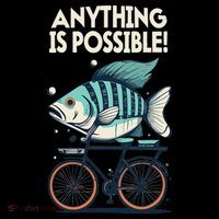 Anything Is Possible Fish Riding A Bicycle Baby Bodysuit thumb 2