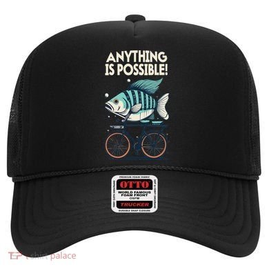 Anything Is Possible Fish Riding A Bicycle Hat