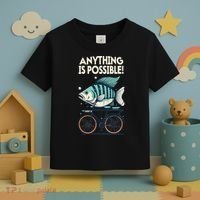 Anything Is Possible Fish Riding A Bicycle Toddler T-Shirt thumb 3