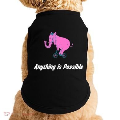 Anything Is Possible Elephant Bicycle Doggie Tank