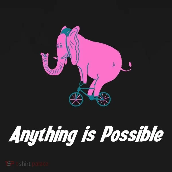 Anything Is Possible Elephant Bicycle Doggie Tank