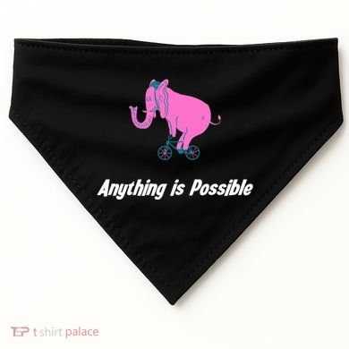 Anything Is Possible Elephant Bicycle USA-Made Doggie Bandana