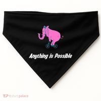Anything Is Possible Elephant Bicycle USA-Made Doggie Bandana thumb 0