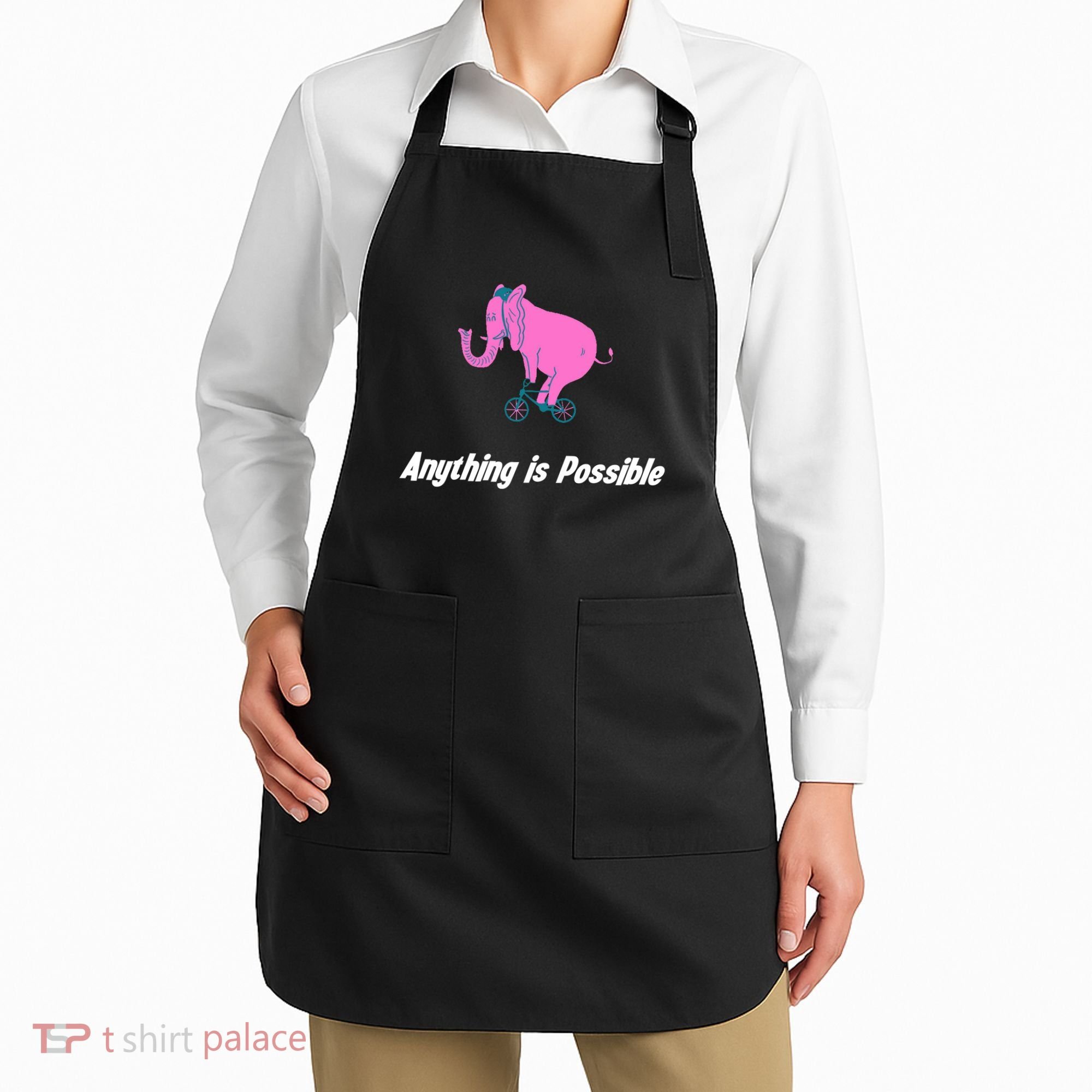 Anything Is Possible Elephant Bicycle Apron