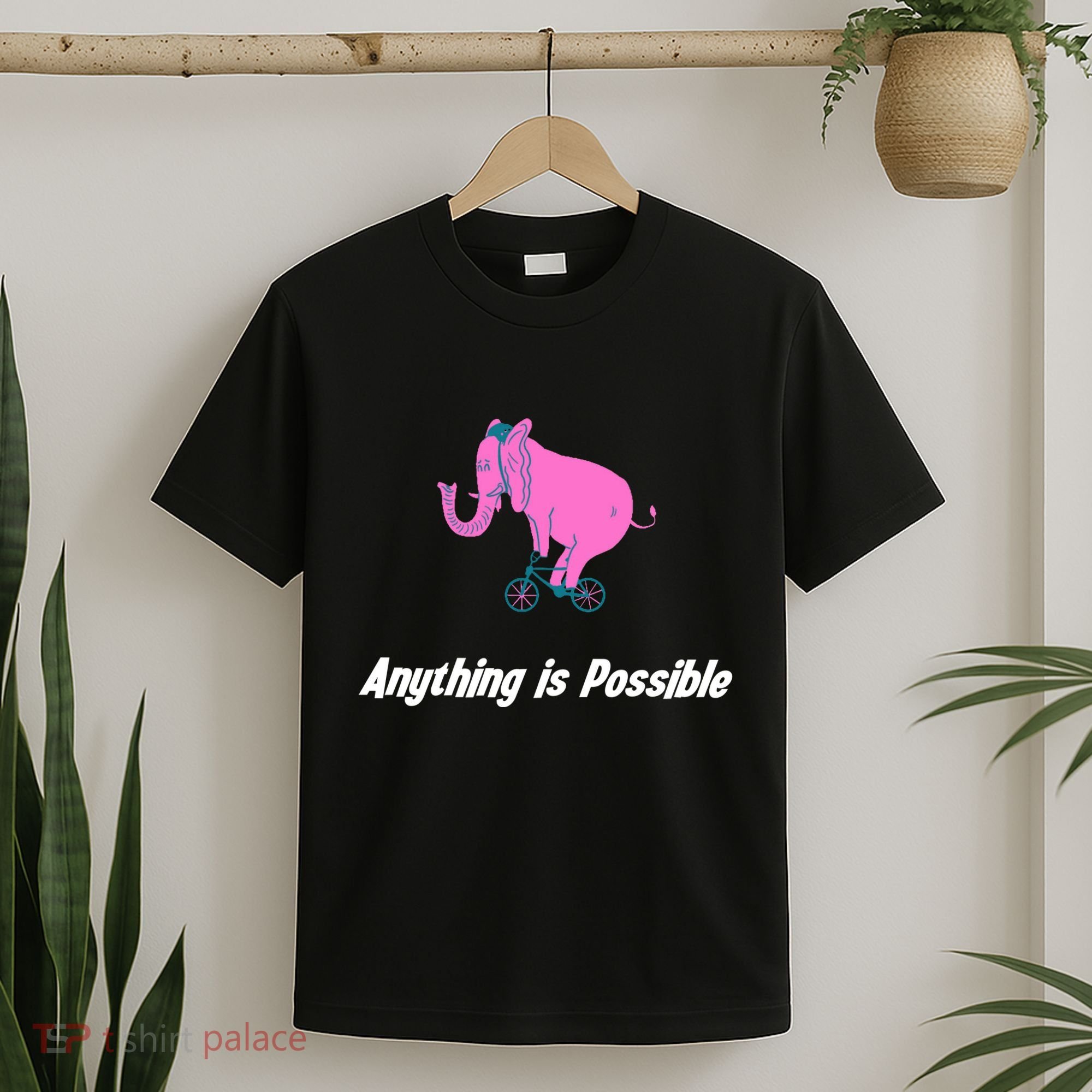 Anything Is Possible Elephant Bicycle T-Shirt