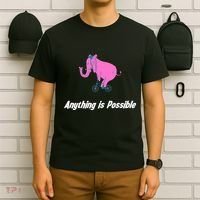 Anything Is Possible Elephant Bicycle T-Shirt thumb 6