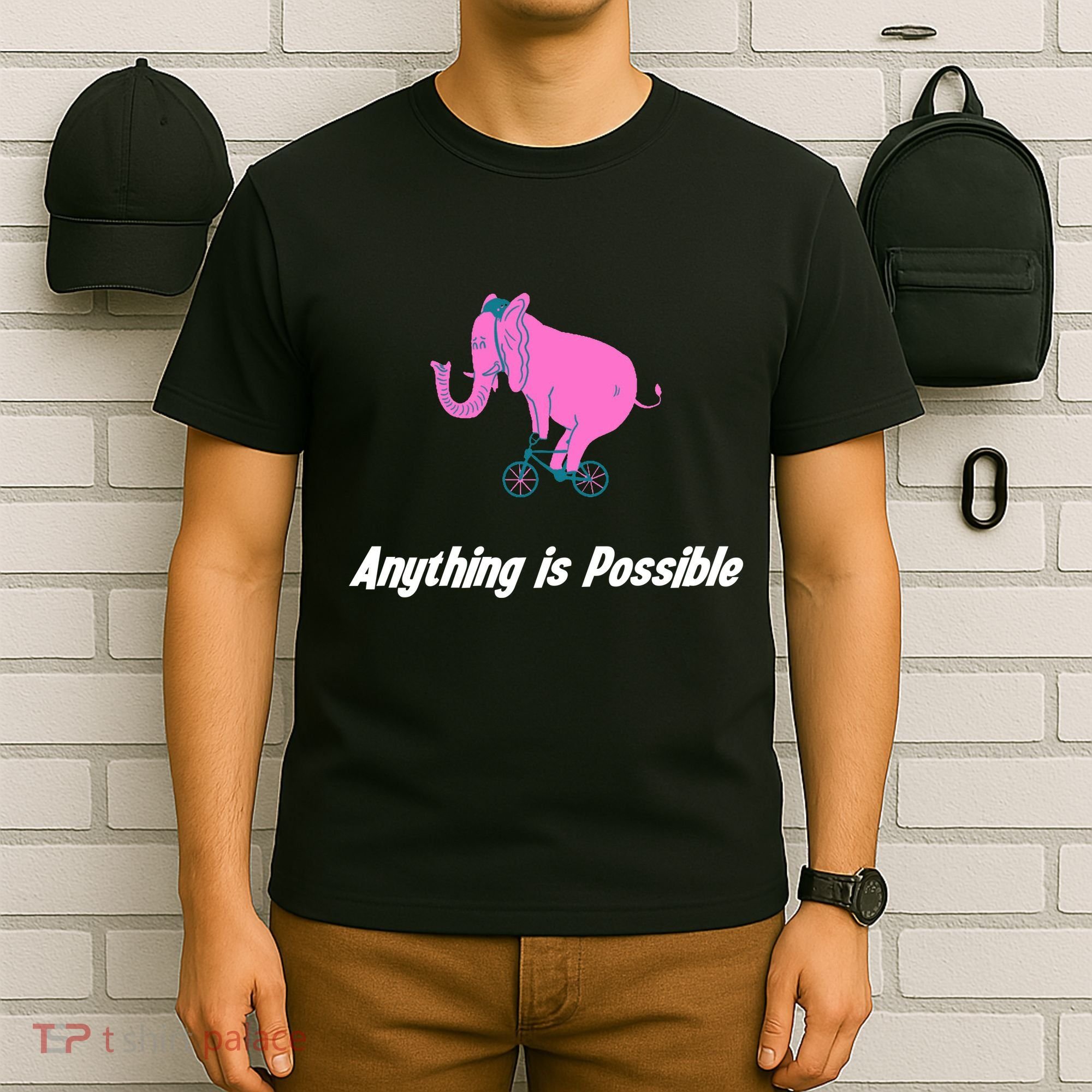 Anything Is Possible Elephant Bicycle T-Shirt