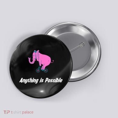 Anything Is Possible Elephant Bicycle Button
