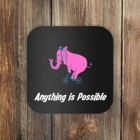 Anything Is Possible Elephant Bicycle Coaster thumb 0