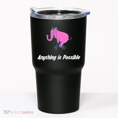 Anything Is Possible Elephant Bicycle Tumbler