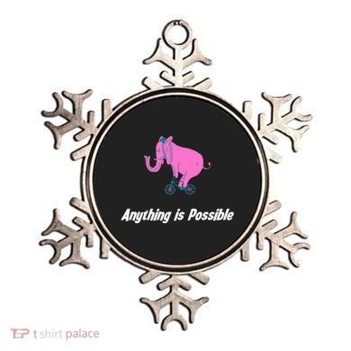 Anything Is Possible Elephant Bicycle Ornament
