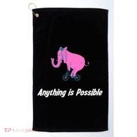 Anything Is Possible Elephant Bicycle Golf Towel thumb 0