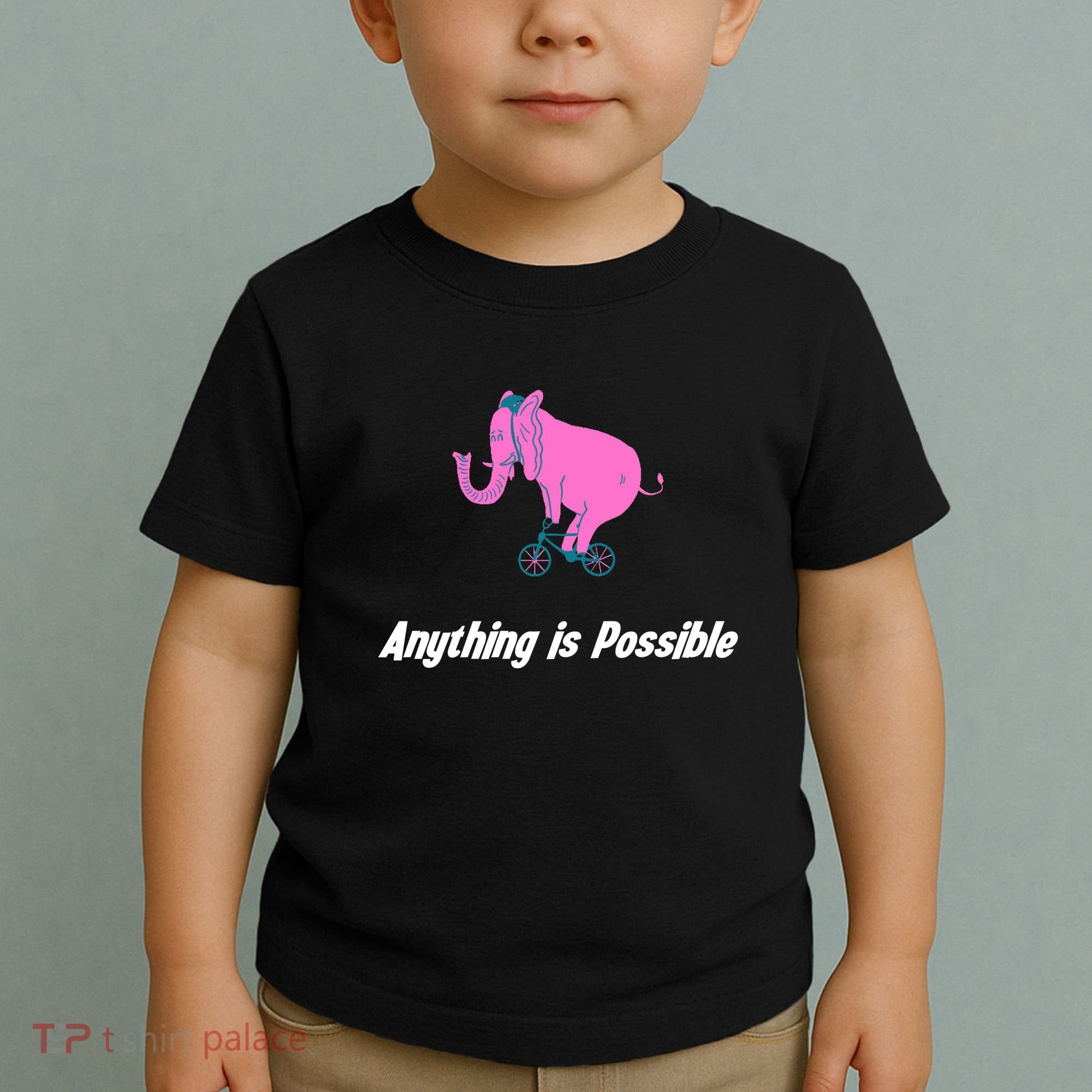 Anything Is Possible Elephant Bicycle Toddler T-Shirt