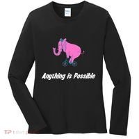 Anything Is Possible Elephant Bicycle Women's Long Sleeve Shirt thumb 0