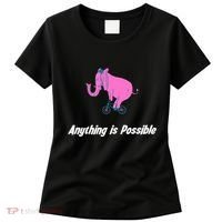 Anything Is Possible Elephant Bicycle Women's T-Shirt thumb 0