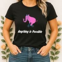 Anything Is Possible Elephant Bicycle Women's T-Shirt thumb 2