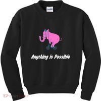 Anything Is Possible Elephant Bicycle Kids Sweatshirt thumb 0