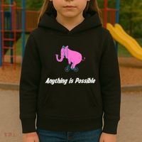 Anything Is Possible Elephant Bicycle Kids Hoodie thumb 3