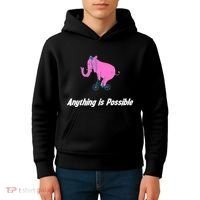 Anything Is Possible Elephant Bicycle Kids Hoodie thumb 4