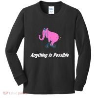 Anything Is Possible Elephant Bicycle Kids Long Sleeve Shirt thumb 0