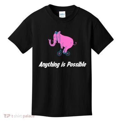 Anything Is Possible Elephant Bicycle Kids T-Shirt