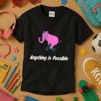 Anything Is Possible Elephant Bicycle Kids T-Shirt thumb 3