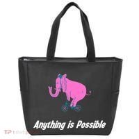Anything Is Possible Elephant Bicycle Tote Bag thumb 0