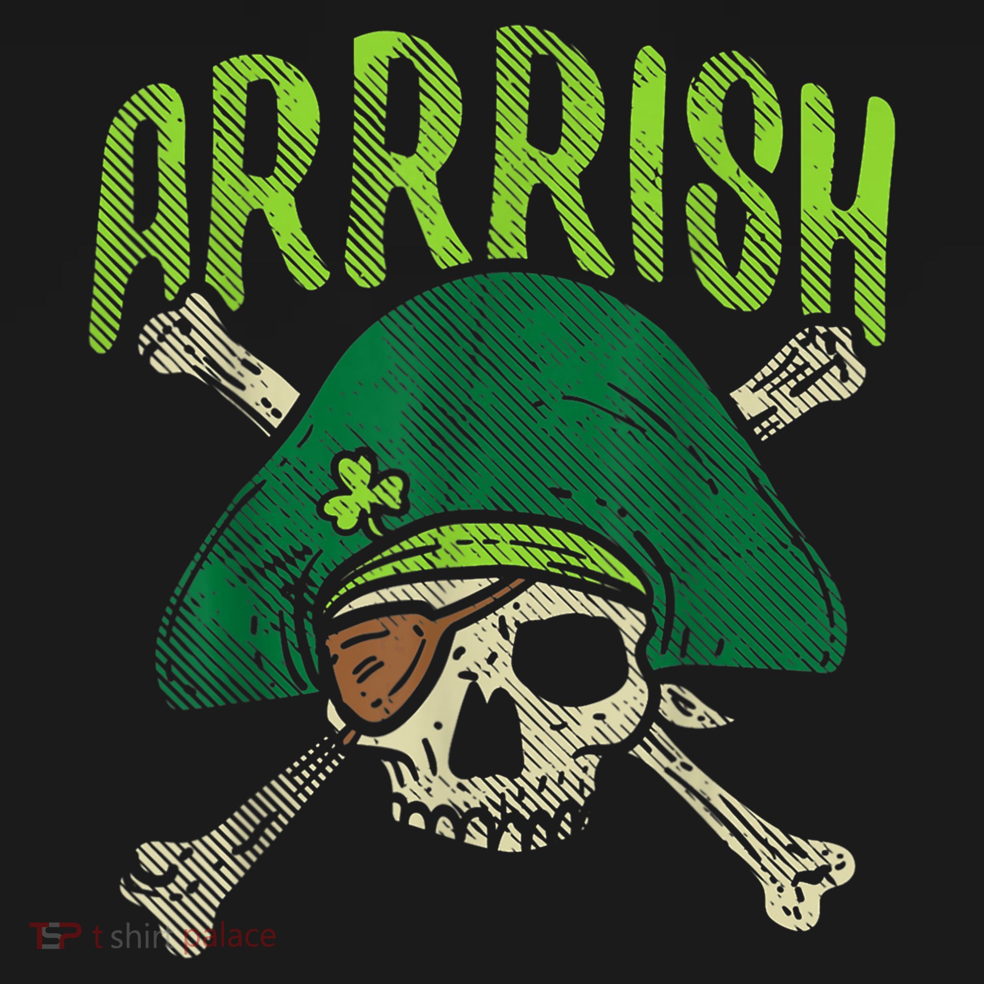 Arrish Irish Pirate Skull Leprechaun Happy St Patrick's Day Boys Women's Tank Top