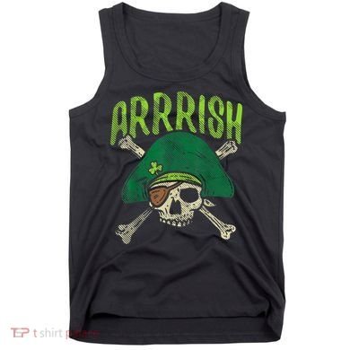 Arrish Irish Pirate Skull Leprechaun Happy St Patrick's Day Boys Tank Top