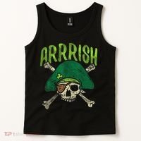 Arrish Irish Pirate Skull Leprechaun Happy St Patrick's Day Boys Tank Top thumb 2