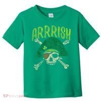 Arrish Irish Pirate Skull Leprechaun Happy St Patrick's Day Boys Toddler T-Shirt thumb 0