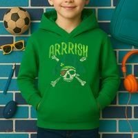 Arrish Irish Pirate Skull Leprechaun Happy St Patrick's Day Boys Kids Hoodie thumb 2
