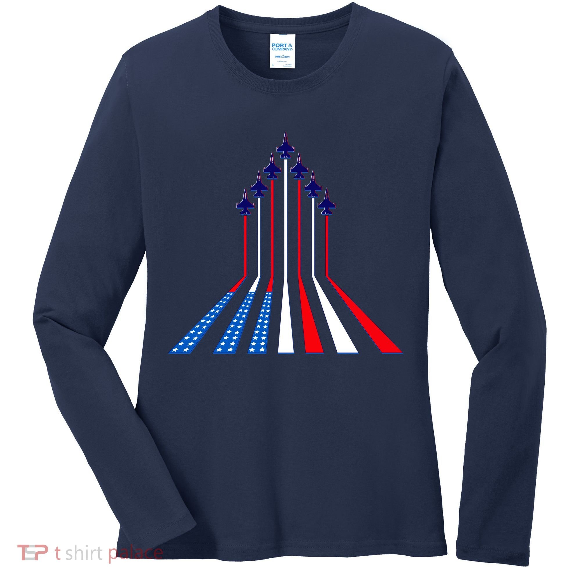 AIr Force flag - Air Show Trail Flag Women's Long Sleeve Shirt