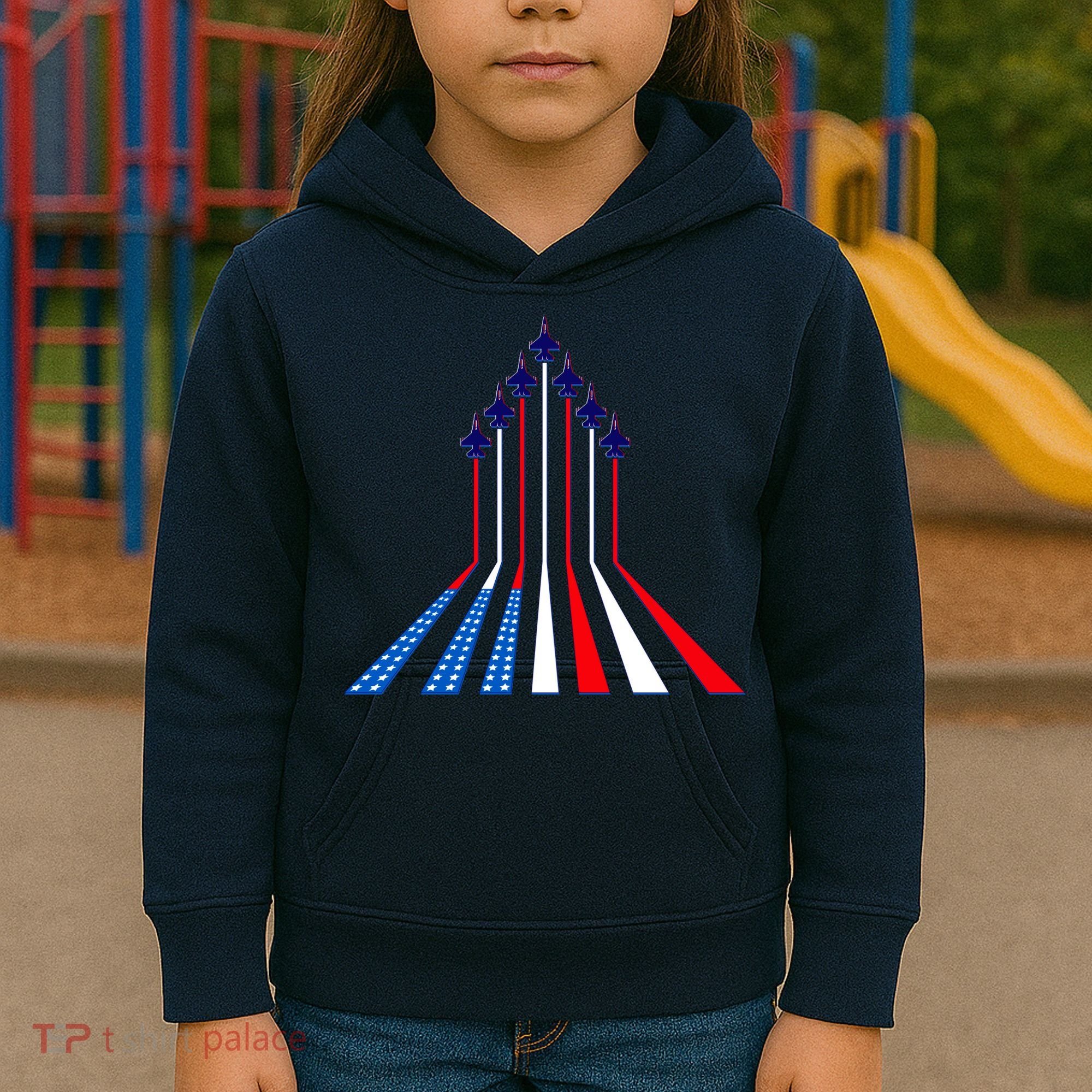 AIr Force flag - Air Show Trail Flag Kids Hoodie