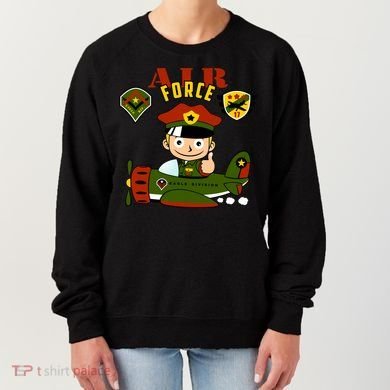 Air Force Pilot Boy Cartoon Women's Sweatshirt