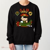 Air Force Pilot Boy Cartoon Women's Sweatshirt thumb 0