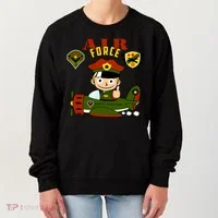 Air Force Pilot Boy Cartoon Women's Sweatshirt thumb 0
