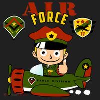 Air Force Pilot Boy Cartoon Women's Sweatshirt thumb 2