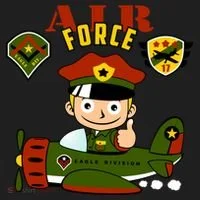 Air Force Pilot Boy Cartoon Women's Sweatshirt thumb 2
