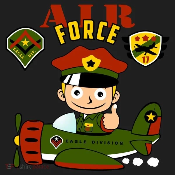 Air Force Pilot Boy Cartoon Women's Sweatshirt