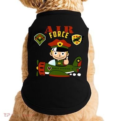 Air Force Pilot Boy Cartoon Doggie Tank