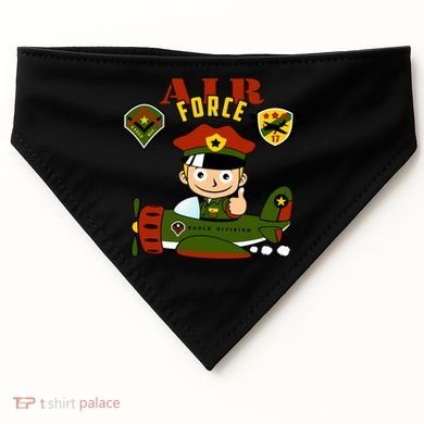 Air Force Pilot Boy Cartoon USA-Made Doggie Bandana