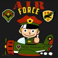 Air Force Pilot Boy Cartoon Bucket Hat thumb 4
