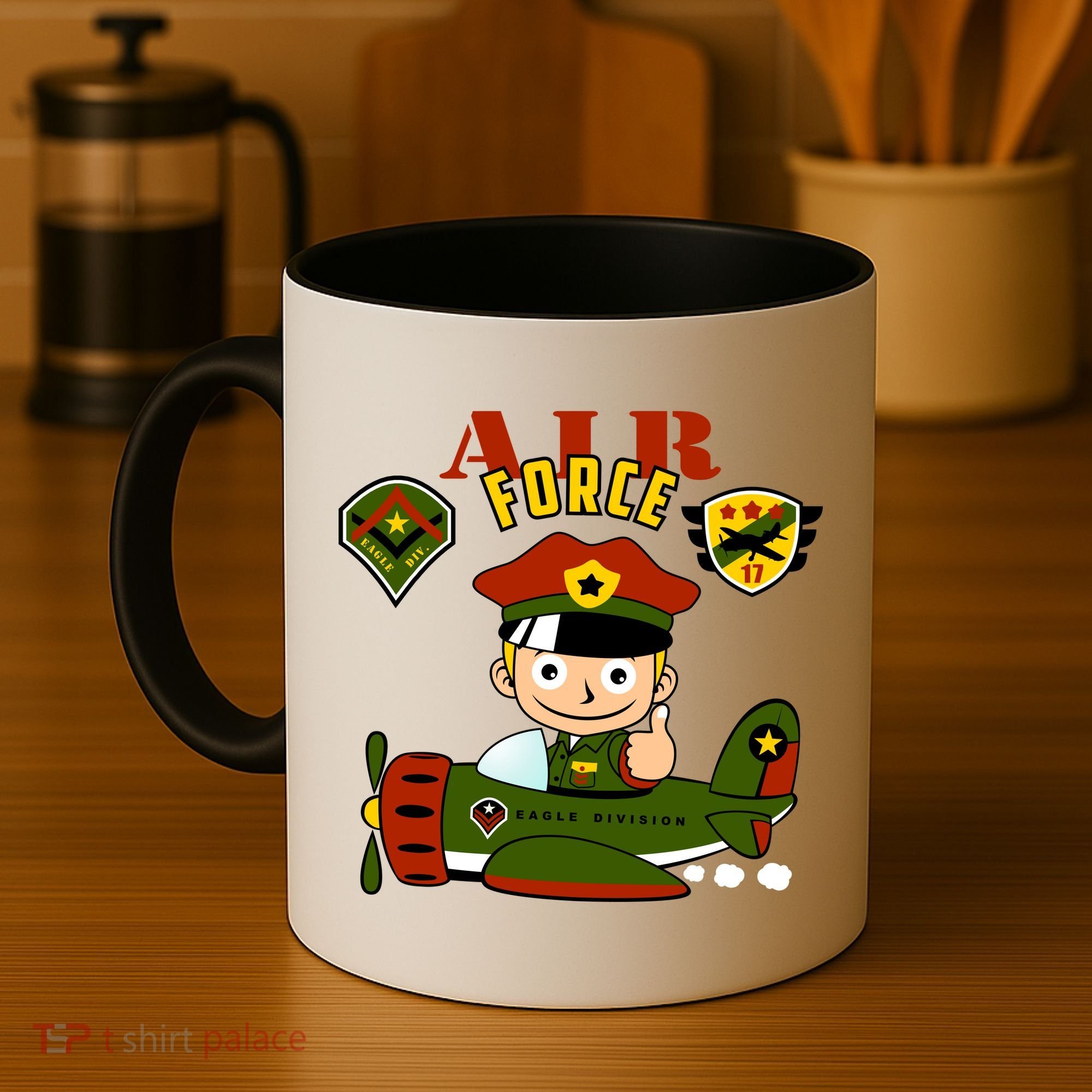 Air Force Pilot Boy Cartoon Coffee Mug