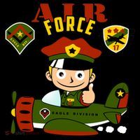Air Force Pilot Boy Cartoon Women's Hoodie thumb 2