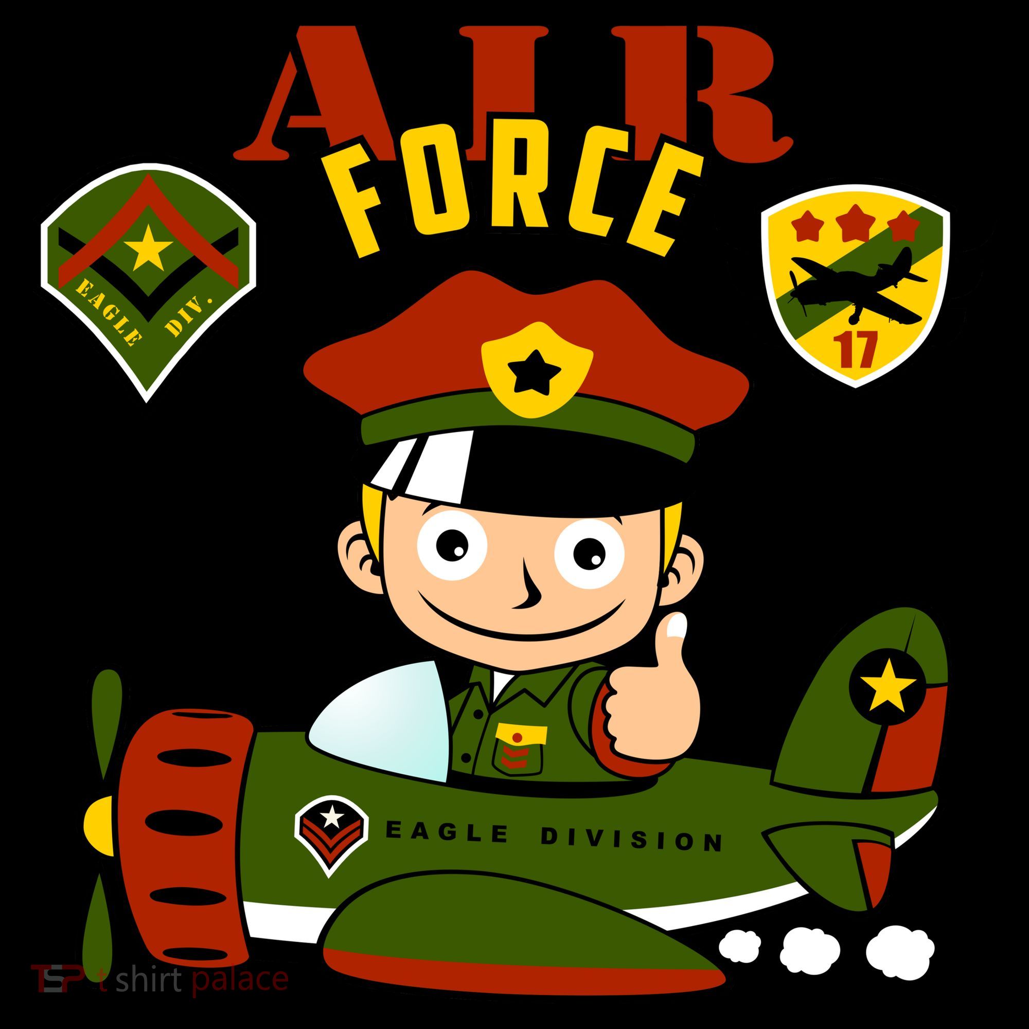 Air Force Pilot Boy Cartoon Women's Hoodie